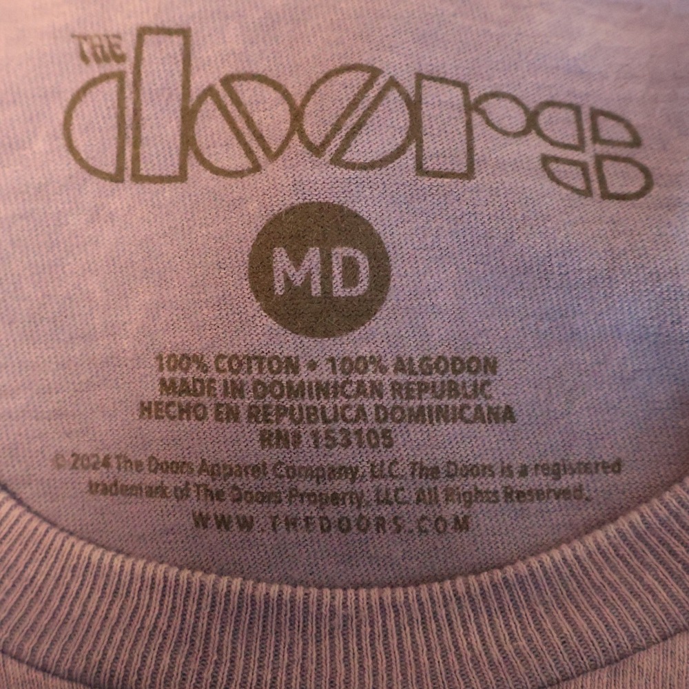 The Doors Band Graphic Tee Shirt Mens Size M Purple Rock Music Cotton Concert - Picture 5 of 7